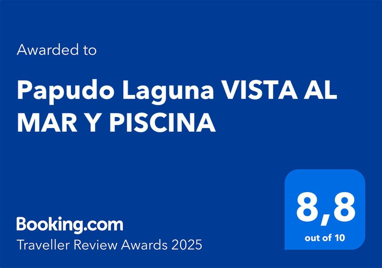 Papudo Laguna Vista Al Mar Y Piscina Eksteriør bilde