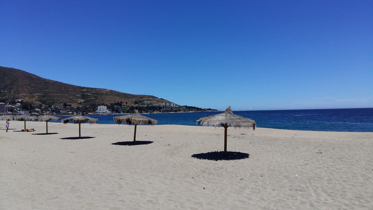 Papudo Laguna Vista Al Mar Y Piscina Eksteriør bilde